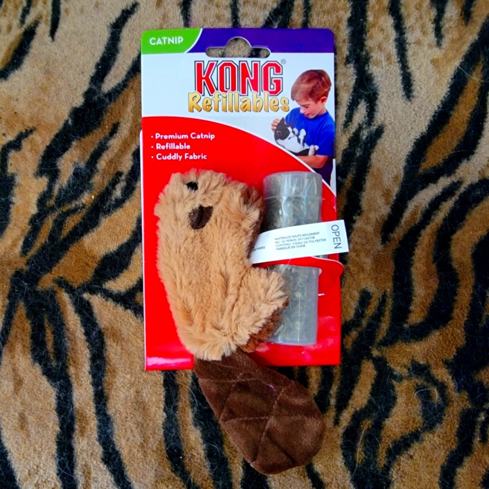 KONG Cat Plush Beaver Catnip Toy